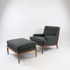 T H Robsjohn Gibbings Pair of Robsjohn Gibbings Lounge Chairs Ottoman - 4489354
