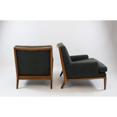 T H Robsjohn Gibbings Pair of Robsjohn Gibbings Lounge Chairs Ottoman - 4489374