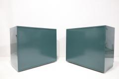 T H Robsjohn Gibbings Pair of Robsjohn Gibbings for Widdicomb Chests Newly Lacquered in Deep Green - 4803879