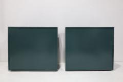T H Robsjohn Gibbings Pair of Robsjohn Gibbings for Widdicomb Chests Newly Lacquered in Deep Green - 4803881