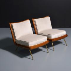 T H Robsjohn Gibbings Pair of T H Robsjohn Gibbings Slipper Lounge Chairs - 3494067