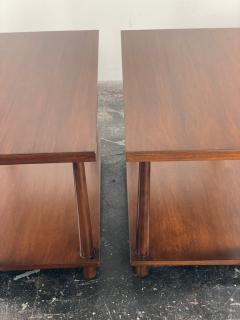 T H Robsjohn Gibbings Pair of T H Robsjohn Gibbings for Widdicomb Reverse Tapered Legs End Tables - 3868944