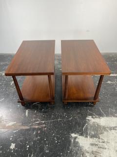 T H Robsjohn Gibbings Pair of T H Robsjohn Gibbings for Widdicomb Reverse Tapered Legs End Tables - 3868946