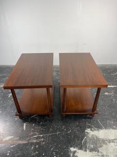 T H Robsjohn Gibbings Pair of T H Robsjohn Gibbings for Widdicomb Reverse Tapered Legs End Tables - 3868951