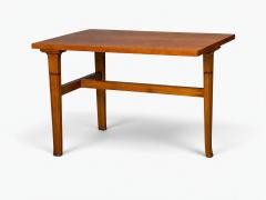 T H Robsjohn Gibbings Rare Trapeza End Table Walnut Greece 1960s - 4793482