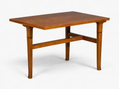 T H Robsjohn Gibbings Rare Trapeza End Table Walnut Greece 1960s - 4793483