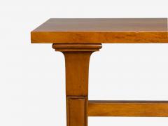 T H Robsjohn Gibbings Rare Trapeza End Table Walnut Greece 1960s - 4793485