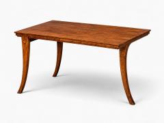 T H Robsjohn Gibbings Rare Trapeza End Table Walnut Greece 1960s - 4793546