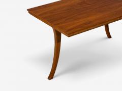 T H Robsjohn Gibbings Rare Trapeza End Table Walnut Greece 1960s - 4793548