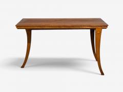 T H Robsjohn Gibbings Rare Trapeza End Table Walnut Greece 1960s - 4793550