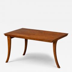 T H Robsjohn Gibbings Rare Trapeza End Table Walnut Greece 1960s - 4796101