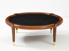 T H Robsjohn Gibbings Rare walnut coffee table - 2620610