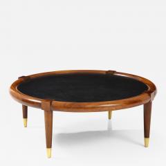 T H Robsjohn Gibbings Rare walnut coffee table - 2626184