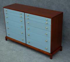 T H Robsjohn Gibbings Restored T H Robsjohn Gibbings for Widdicomb 12 Drawer Dresser Blue Mahogany - 3451874