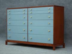 T H Robsjohn Gibbings Restored T H Robsjohn Gibbings for Widdicomb 12 Drawer Dresser Blue Mahogany - 3451880