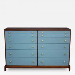 T H Robsjohn Gibbings Restored T H Robsjohn Gibbings for Widdicomb 12 Drawer Dresser Blue Mahogany - 3453099