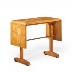 T H Robsjohn Gibbings Robsjohn Gibbings for Widdicomb Bleached Mahogany Dropside Console Table - 4691151