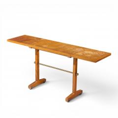 T H Robsjohn Gibbings Robsjohn Gibbings for Widdicomb Bleached Mahogany Dropside Console Table - 4691155