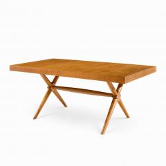 T H Robsjohn Gibbings Robsjohn Gibbings for Widdicomb Bleached Mahogany X Based Dining Table - 4433499