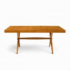 T H Robsjohn Gibbings Robsjohn Gibbings for Widdicomb Bleached Mahogany X Based Dining Table - 4433501