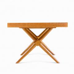 T H Robsjohn Gibbings Robsjohn Gibbings for Widdicomb Bleached Mahogany X Based Dining Table - 4433502