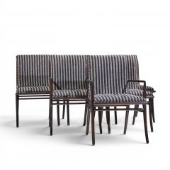 T H Robsjohn Gibbings Robsjohn Gibbings for Widdicomb Ebonized Walnut Dining Chairs Set of 6 - 4684121