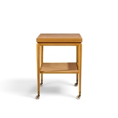 T H Robsjohn Gibbings Robsjohn Gibbings for Widdicomb Mid Century Expandable Flip Top Bar Cart - 4790235