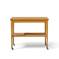 T H Robsjohn Gibbings Robsjohn Gibbings for Widdicomb Mid Century Expandable Flip Top Bar Cart - 4790236