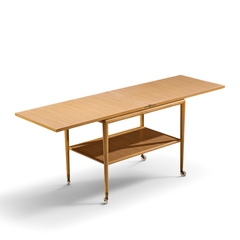 T H Robsjohn Gibbings Robsjohn Gibbings for Widdicomb Mid Century Expandable Flip Top Bar Cart - 4790238