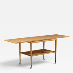 T H Robsjohn Gibbings Robsjohn Gibbings for Widdicomb Mid Century Expandable Flip Top Bar Cart - 4790307