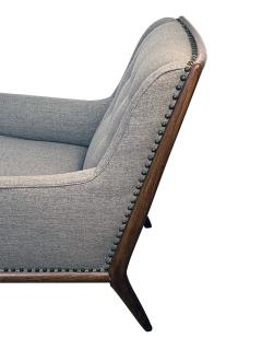 T H Robsjohn Gibbings Robsjohn Gibbings for Widdicomb Mid Century Modern Walnut Lounge Chair - 4390965