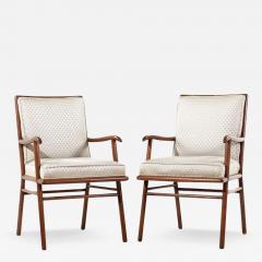 T H Robsjohn Gibbings Robsjohn Gibbings for Widdicomb Mid Century Occasional Captains Chairs Pair - 3409426