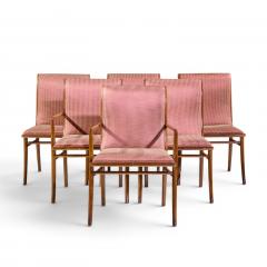 T H Robsjohn Gibbings Robsjohn Gibbings for Widdicomb Mid Century Walnut Dining Chairs Set of 6 - 4580462