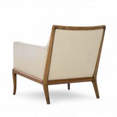 T H Robsjohn Gibbings Robsjohn Gibbings for Widdicomb Mid Century Walnut Saber Leg Lounge Chair Pair - 4384521