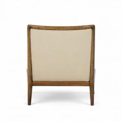 T H Robsjohn Gibbings Robsjohn Gibbings for Widdicomb Mid Century Walnut Saber Leg Lounge Chair Pair - 4384524