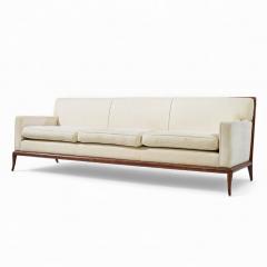 T H Robsjohn Gibbings Robsjohn Gibbings for Widdicomb Mid Century Walnut Sofa - 4397113