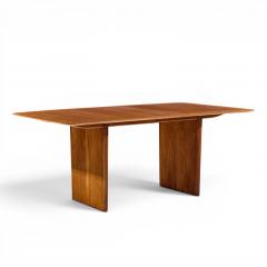 T H Robsjohn Gibbings Robsjohn Gibbings for Widdicomb Walnut Expanding Dining Table with 2 Leaves - 4683986