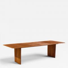 T H Robsjohn Gibbings Robsjohn Gibbings for Widdicomb Walnut Expanding Dining Table with 2 Leaves - 4684011