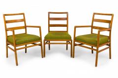 T H Robsjohn Gibbings Set of 3 T H Robsjohn Gibbings for Widdicomb Green Seat Dining Chairs - 2789587