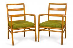 T H Robsjohn Gibbings Set of 3 T H Robsjohn Gibbings for Widdicomb Green Seat Dining Chairs - 2789605