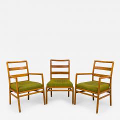 T H Robsjohn Gibbings Set of 3 T H Robsjohn Gibbings for Widdicomb Green Seat Dining Chairs - 2792375