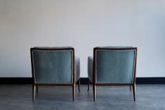 T H Robsjohn Gibbings Set of Club Chairs by T H Robsjohn Gibbings for Widdicomb in Mohair C 1950s - 3994628