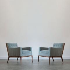 T H Robsjohn Gibbings Set of Club Chairs by T H Robsjohn Gibbings for Widdicomb in Mohair C 1950s - 4226242