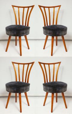 T H Robsjohn Gibbings Set of Four Mid Century Modern Chairs in the Manner of Robsjohn Gibbings - 1557571