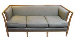 T H Robsjohn Gibbings Shapely American Mid century Robsjohn Gibbings Style Sofa with Flared Arms - 3234263