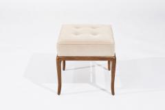 T H Robsjohn Gibbings Stools by T H Robsjohn Gibbings in Walnut and Velvet C 1950s - 4605296