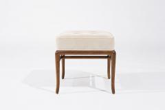 T H Robsjohn Gibbings Stools by T H Robsjohn Gibbings in Walnut and Velvet C 1950s - 4605298