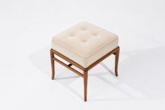T H Robsjohn Gibbings Stools by T H Robsjohn Gibbings in Walnut and Velvet C 1950s - 4605299