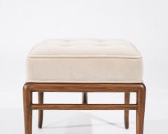 T H Robsjohn Gibbings Stools by T H Robsjohn Gibbings in Walnut and Velvet C 1950s - 4605301