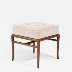 T H Robsjohn Gibbings Stools by T H Robsjohn Gibbings in Walnut and Velvet C 1950s - 4605351